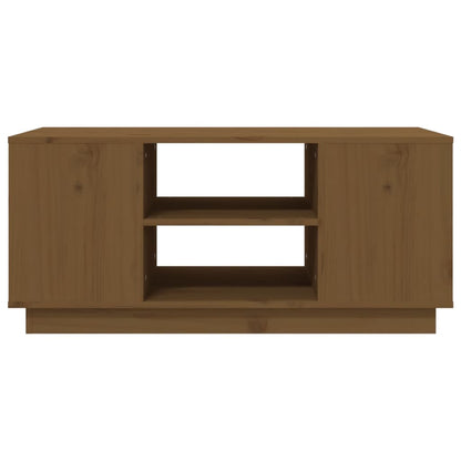 Salongbord Sofabord Tre heltre furu Honningbrun 90x49x40,5 cm