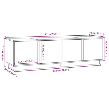 TV-benk 140x40x40 cm heltre furu