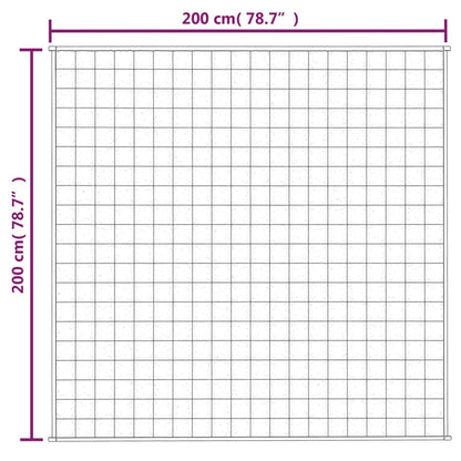 Vektdyne grå 200x200 cm 9 kg stoff