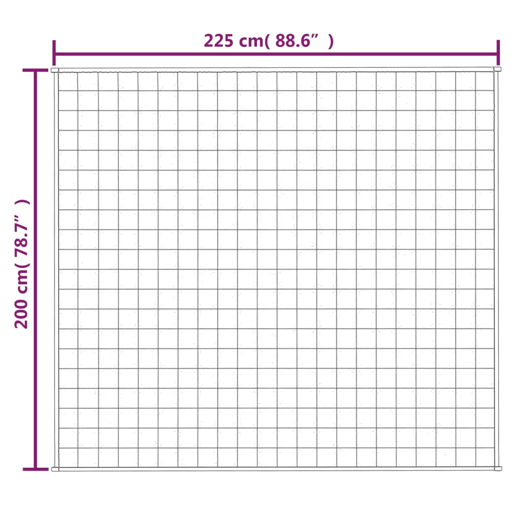 Vektdyne grå 200x225 cm 9 kg stoff