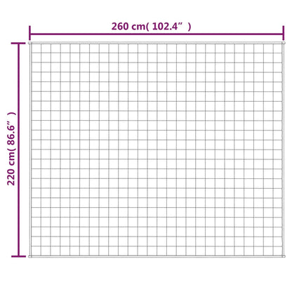 Vektdyne kremhvit 220x260 cm 11 kg stoff