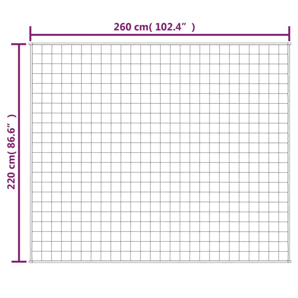 Vektdyne kremhvit 220x260 cm 15 kg stoff