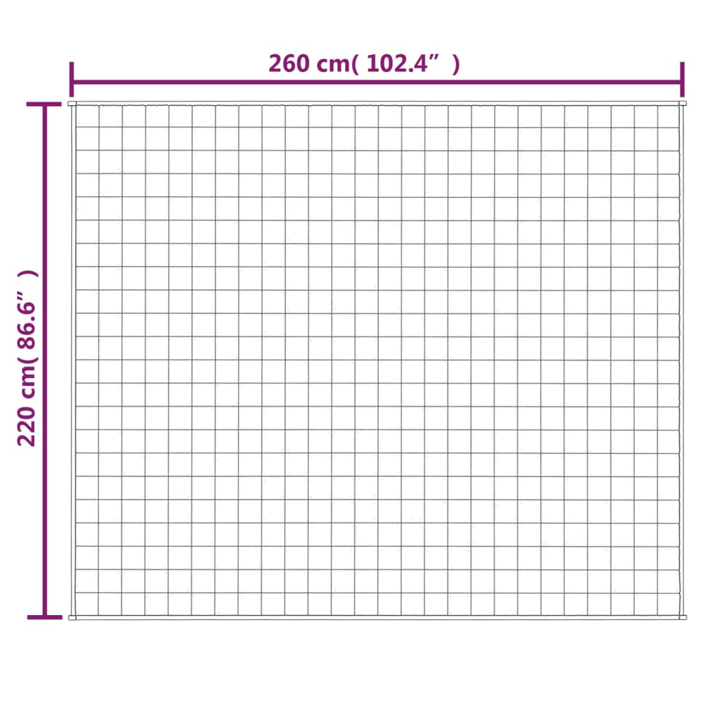 Vektdyne kremhvit 220x260 cm 11 kg stoff