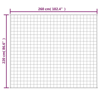 Vektdyne kremhvit 220x260 cm 11 kg stoff