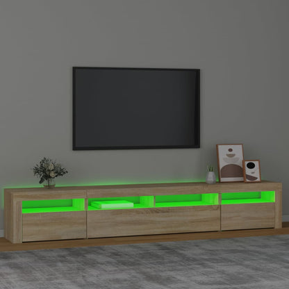TV-Møbel Sonoma Eik TV-benk med LED-lys 240x35x40 cm