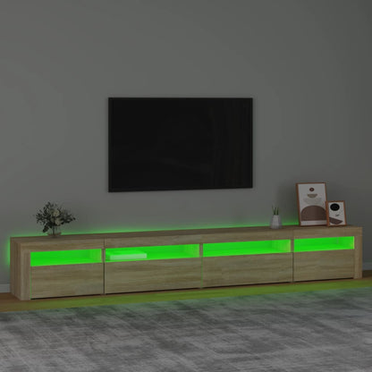 TV-Møbel Sonoma Eik TV-benk med LED-lys 270x35x40 cm