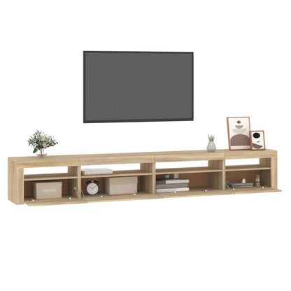 TV-Møbel Sonoma Eik TV-benk med LED-lys 270x35x40 cm