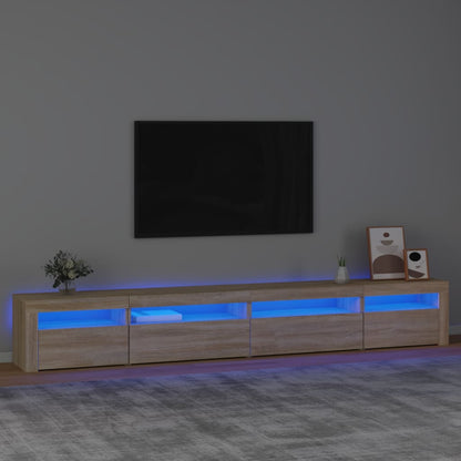 TV-Møbel Sonoma Eik TV-benk med LED-lys 270x35x40 cm