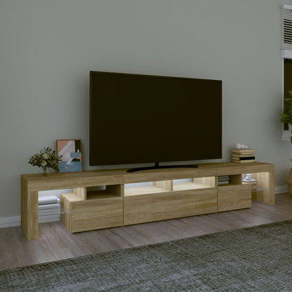 TV-Møbel Sonoma Eik TV-benk med LED-lys 230x36,5x40 cm