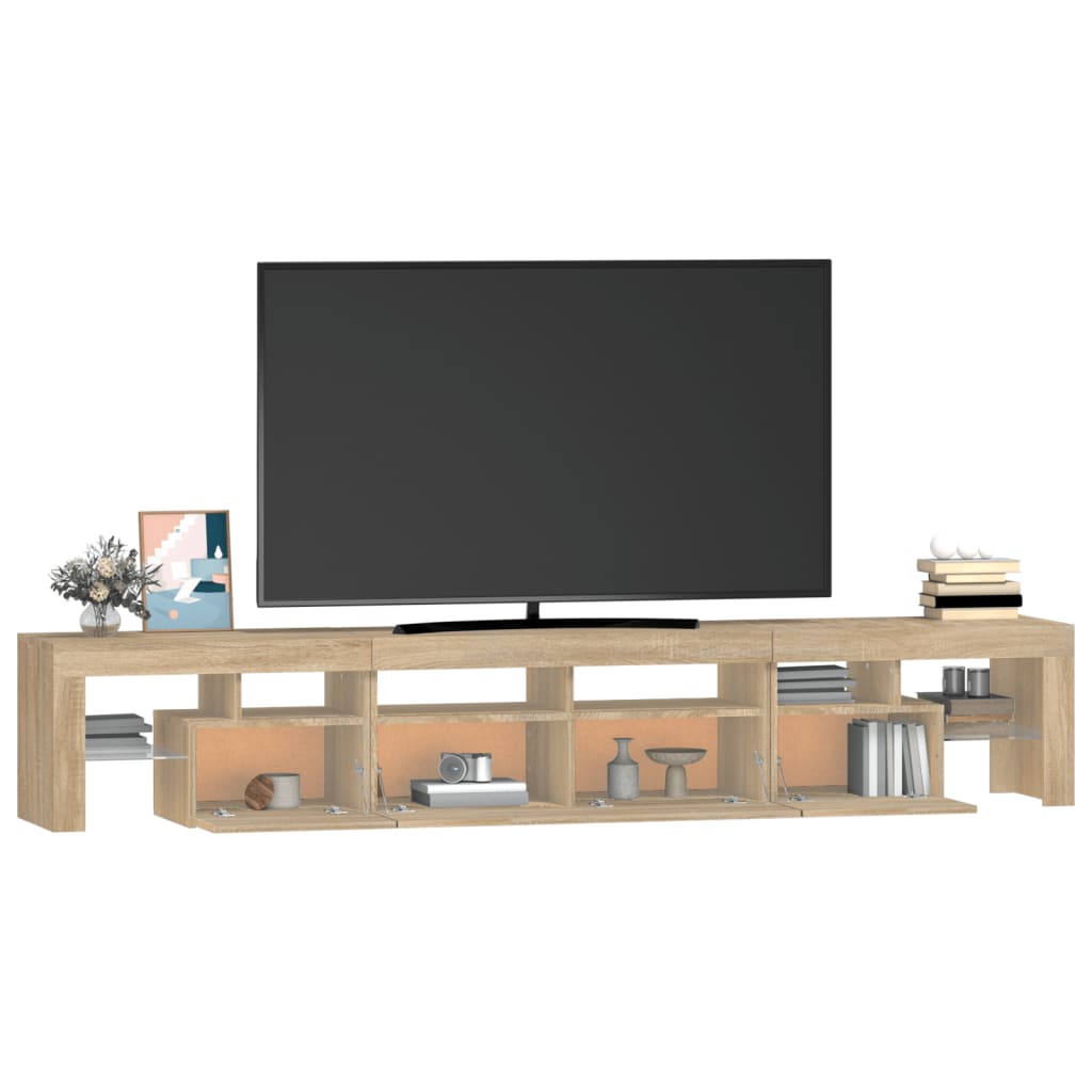 TV-Møbel Sonoma Eik TV-benk med LED-lys 230x36,5x40 cm