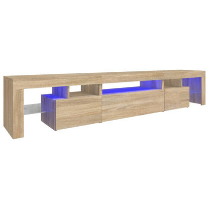 TV-Møbel Sonoma Eik TV-benk med LED-lys 215x36,5x40 cm
