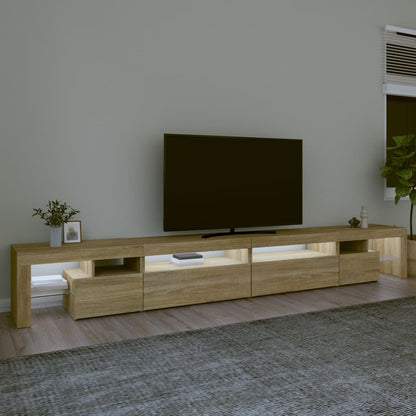 TV-Møbel Sonoma Eik TV-benk med LED-lys 290x36,5x40 cm