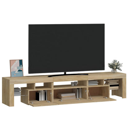 TV-Møbel Sonoma Eik TV-benk med LED-lys200 x 36,5 x 40 cm
