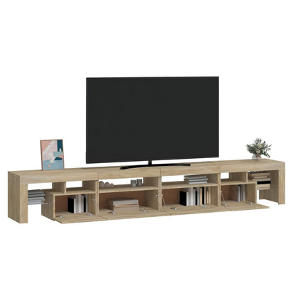 TV-Møbel Sonoma Eik TV-benk med LED-lys 260x36,5x40 cm
