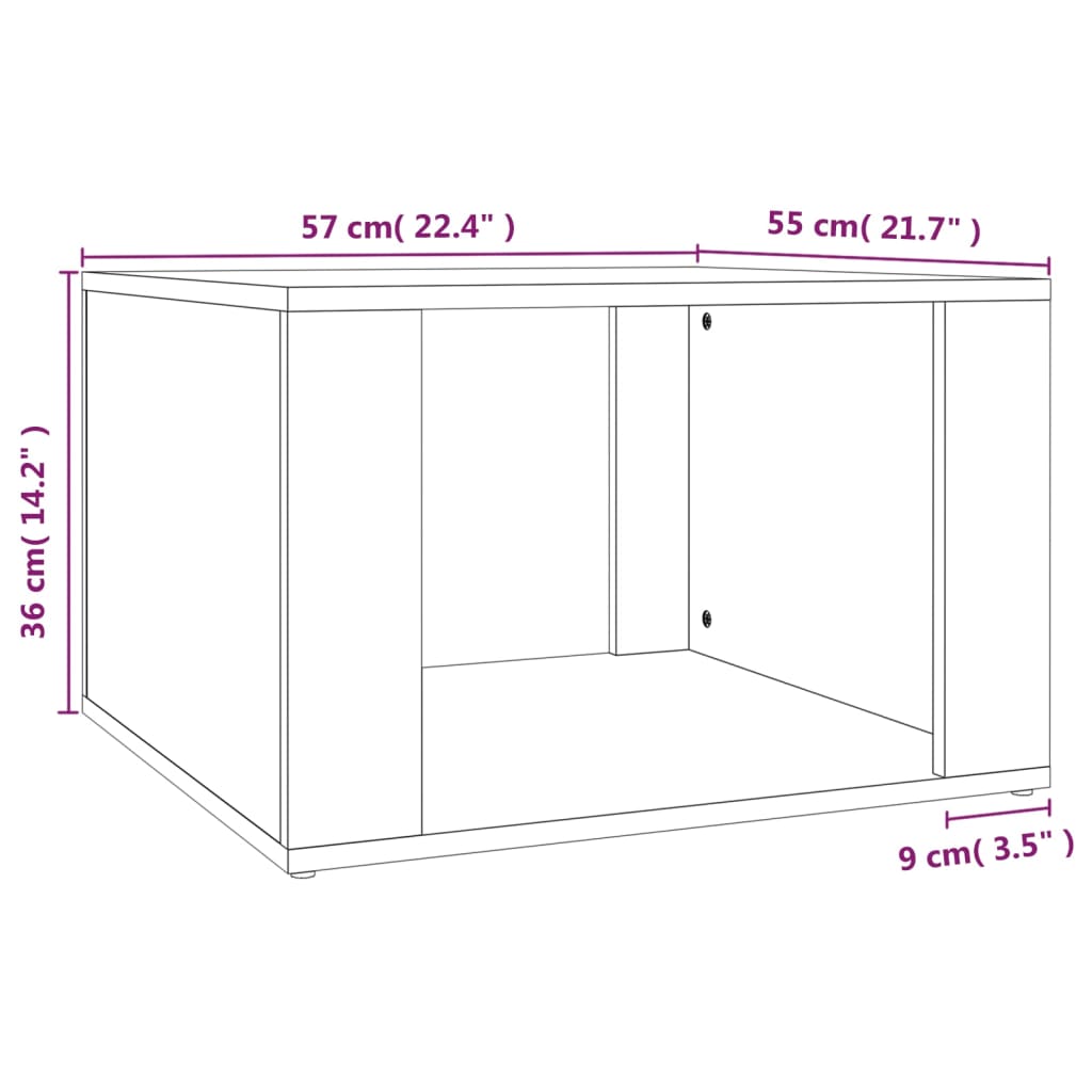 Nattbord Sengbord svart 57x55x36 cm konstruert tre