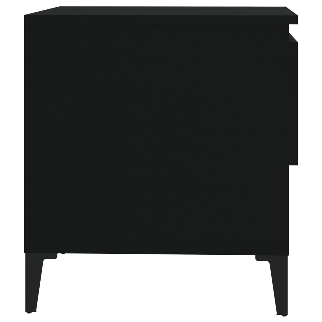 Sidebord Svart 2 stk 50x46x50 cm
