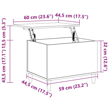 Salongbord Sofabord Sonoma Eik 60x44,5x45 cm