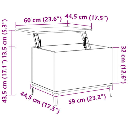 Salongbord Sofabord Sonoma Grå 60x44,5x45 cm
