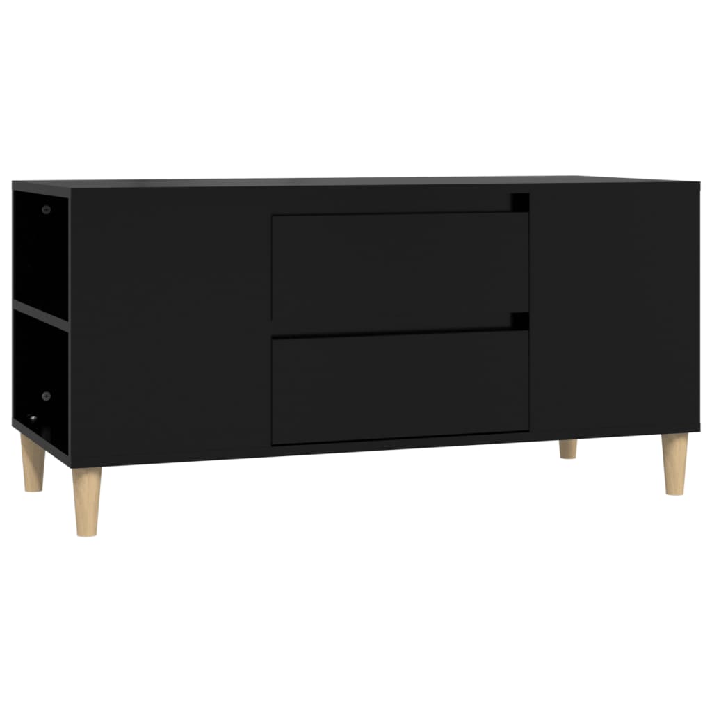 TV-benk svart 102x44,5x50 cm konstruert tre