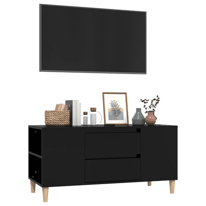 TV-benk svart 102x44,5x50 cm konstruert tre