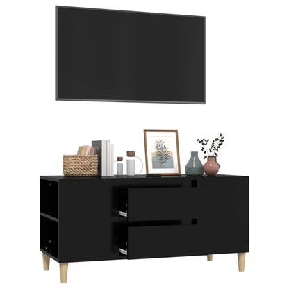 TV-benk svart 102x44,5x50 cm konstruert tre