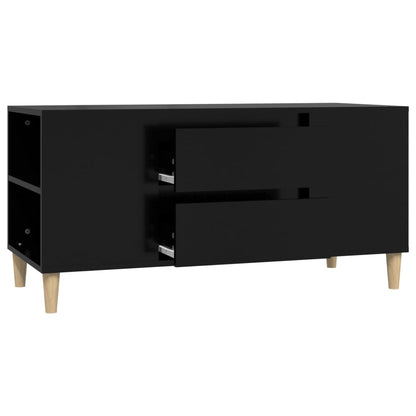 TV-benk svart 102x44,5x50 cm konstruert tre