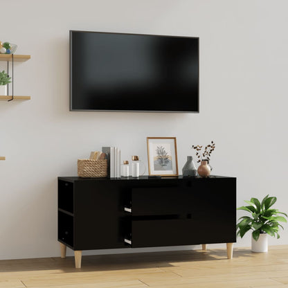 TV-benk svart 102x44,5x50 cm konstruert tre