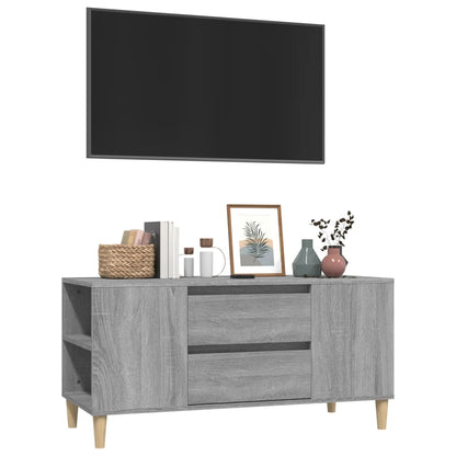 TV-benk grå sonoma 102x44,5x50 cm konstruert tre