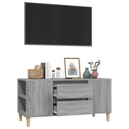 TV-benk grå sonoma 102x44,5x50 cm konstruert tre