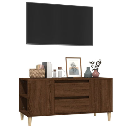 TV-benk brun eik 102x44,5x50 cm konstruert tre