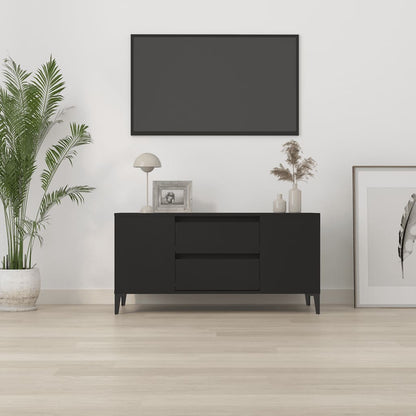 TV-benk svart 102x44,5x50 cm konstruert tre