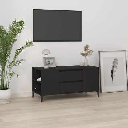 TV-benk svart 102x44,5x50 cm konstruert tre