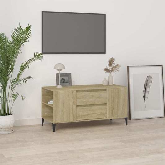 TV-benk sonoma eik 102x44,5x50 cm konstruert tre