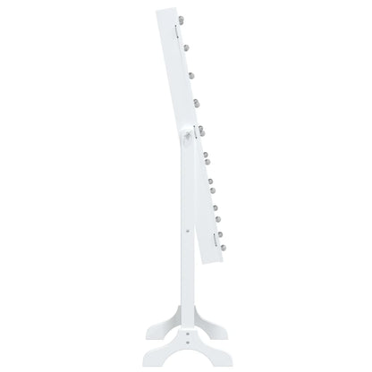 Veggspeil Hvit Frittstående speil med LED 34x37x146 cm