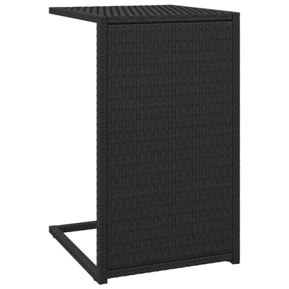 Sidebord C-bord svart 40x35x60 cm polyrotting