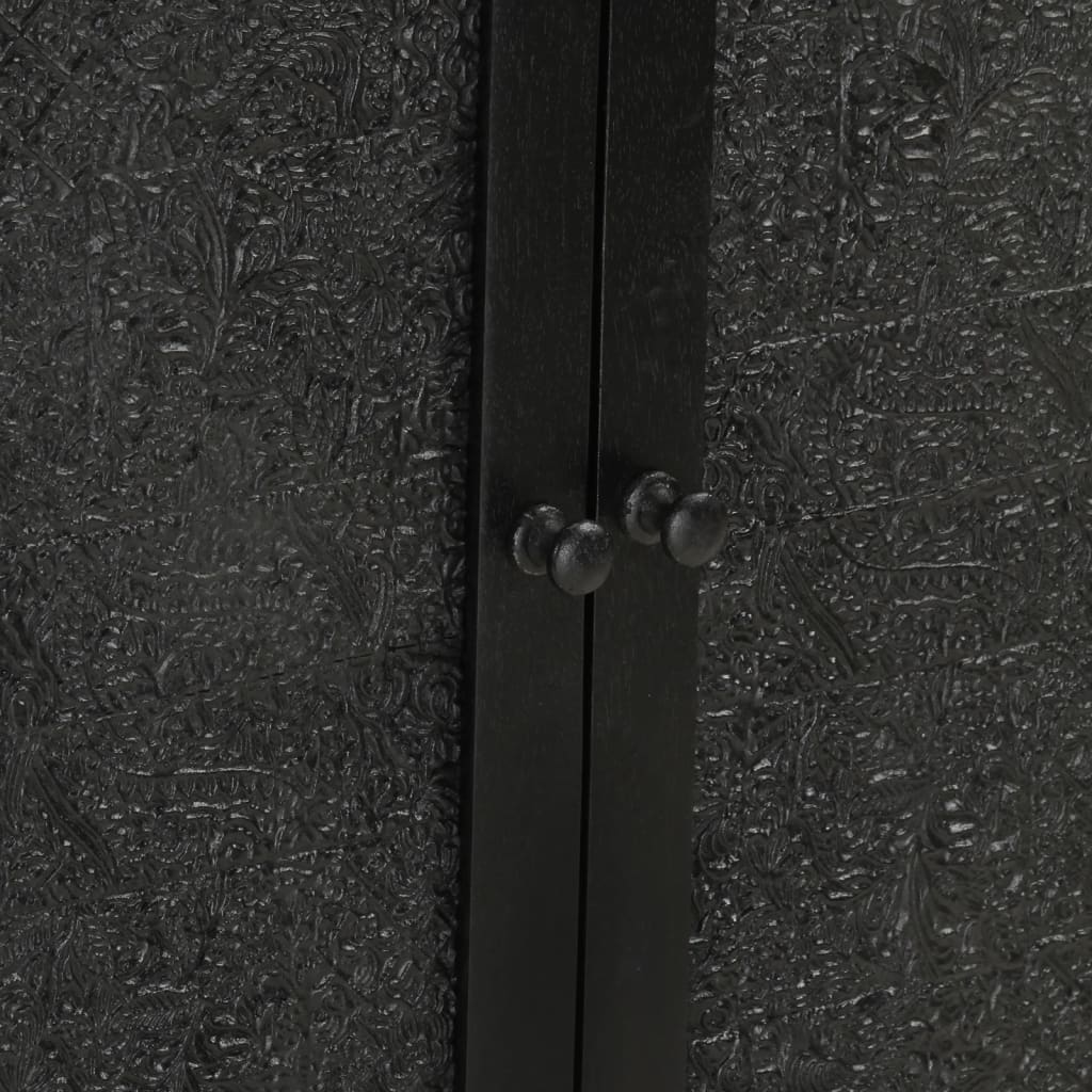 Skjenk Svart 55x30x77 cm heltre mango