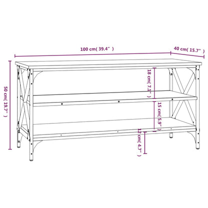 TV-benk sonoma eik 100x40x50 cm konstruert tre