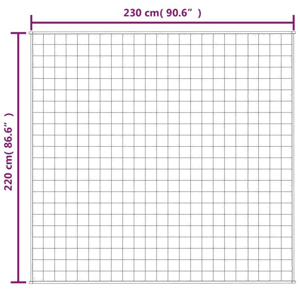 Vektdyne blå 220x230 cm 11 kg stoff