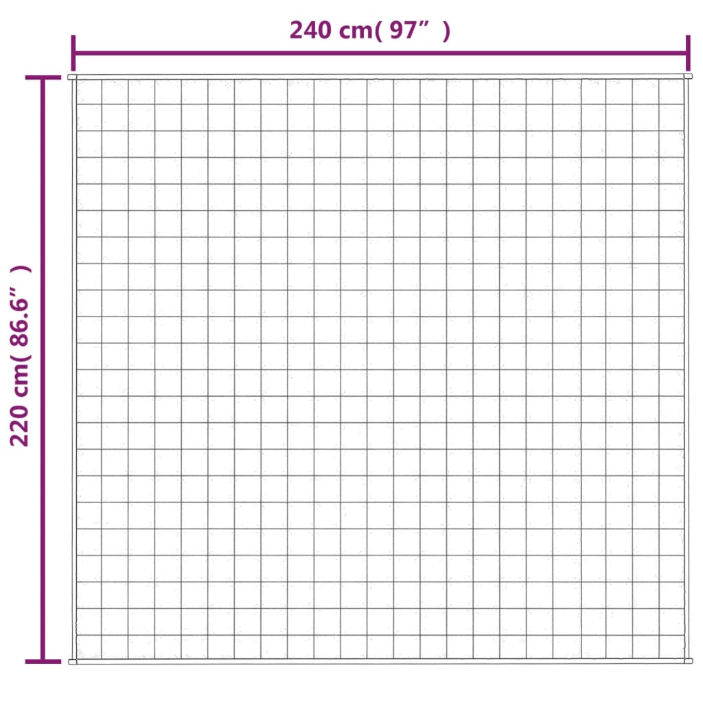 Vektdyne kremhvit 220x240 cm 11 kg stoff