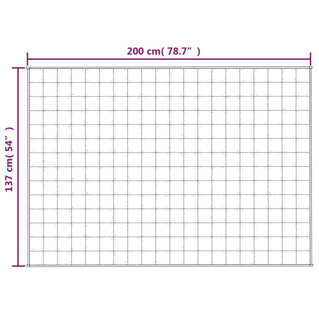 Vektdyne kremhvit 137x200 cm 10 kg stoff