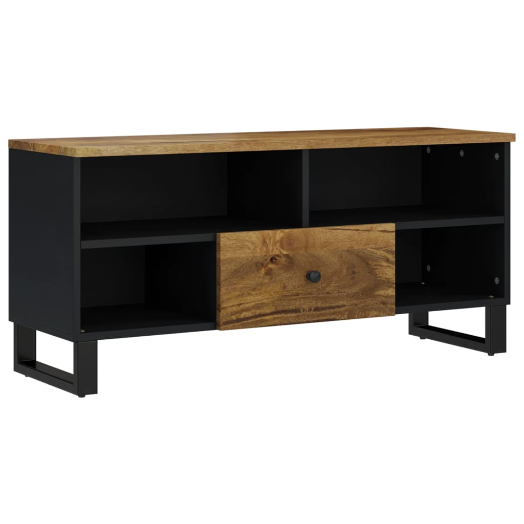 TV-benk 100x33x46 cm heltre mango og konstruert tre