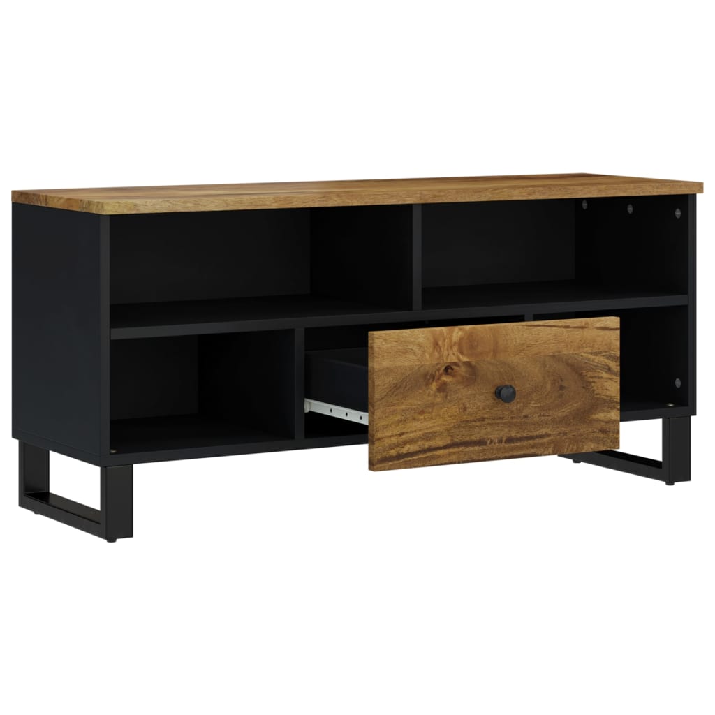 TV-benk 100x33x46 cm heltre mango og konstruert tre