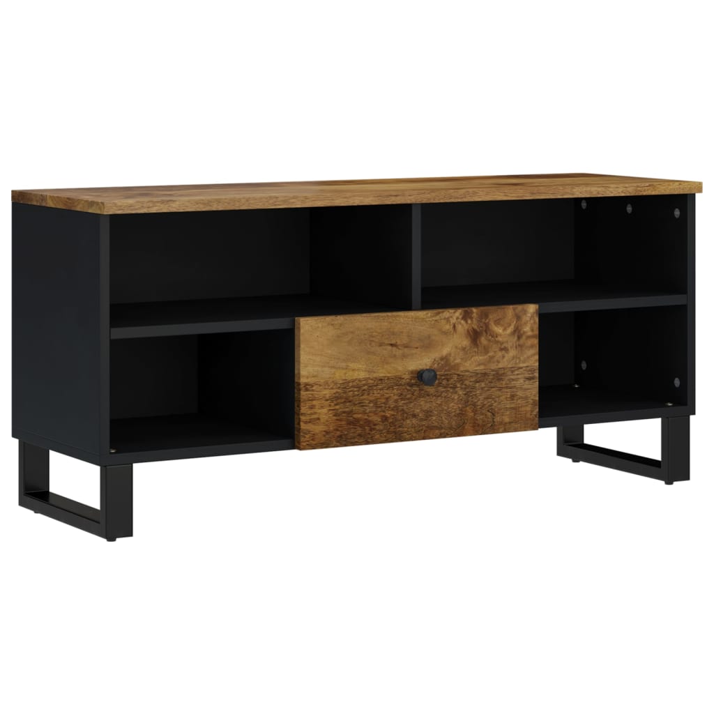 TV-benk 100x33x46 cm heltre mango og konstruert tre