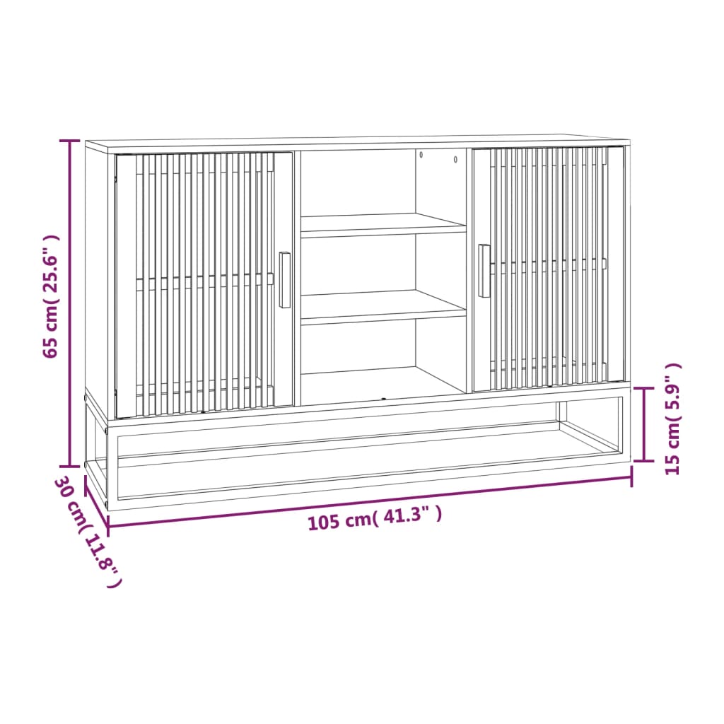 Skjenk 105x30x65 cm konstruert tre