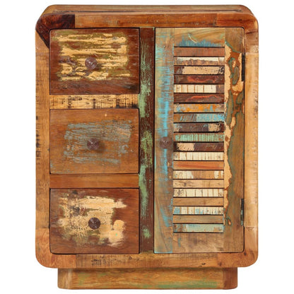 Skjenk Tre gjenvunnet heltre med 3 skuffer 55x30x70 cm