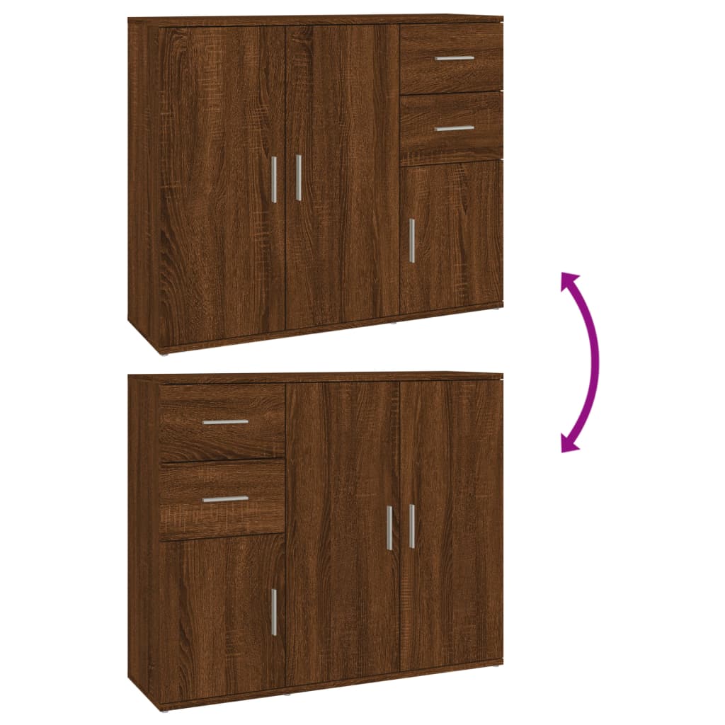 Skjenk Brun Eik 91x29,5x75 cm