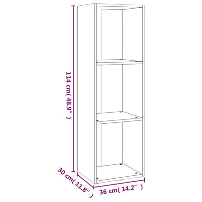 TV-benk brun eik 36x30x114 cm konstruert tre