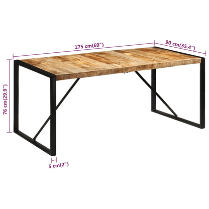 Spisebord 175x90x76 cm grov heltre mango