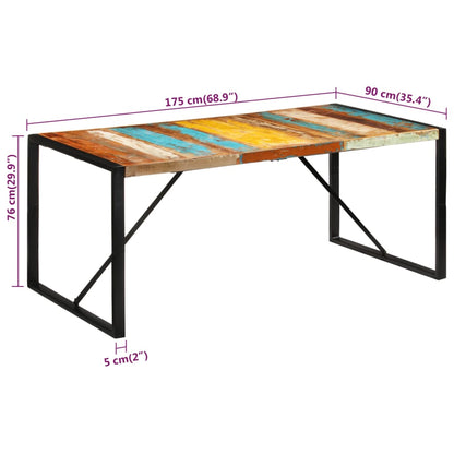 Spisebord Kjøkkenbord 175x90x76 cm gjenvunnet heltre