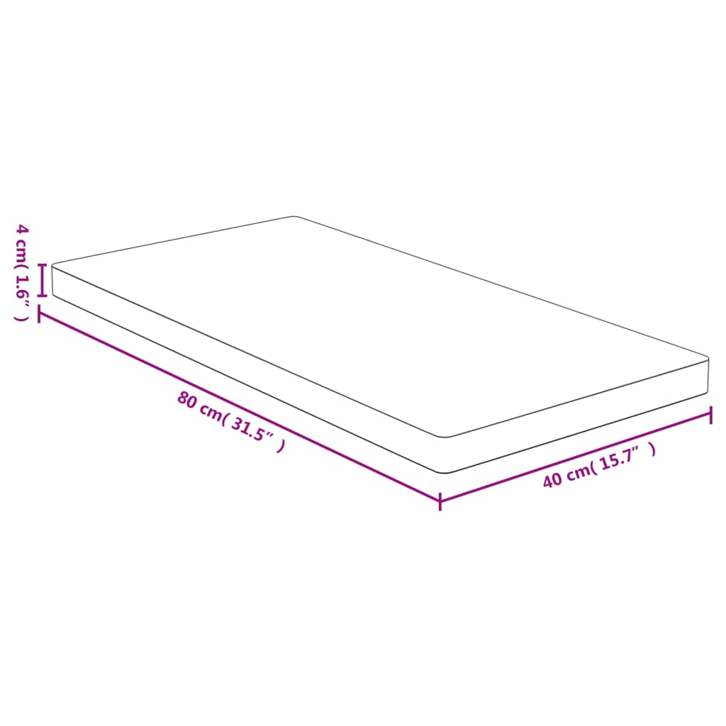 Bordplate 40x80x4 cm bambus